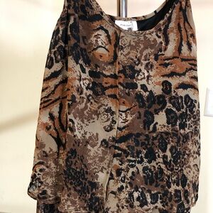 Pink Owl Animal Print Blouse